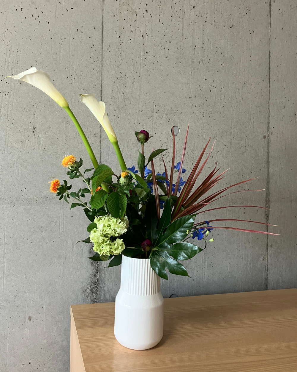 日本総合園芸スタンダードコースで届いたお花(芍薬が開花する前)